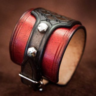 detail bracelet rouge inox