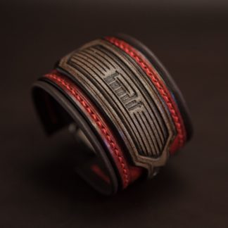 bracelet rock cuir homme custom 04