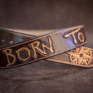ceinture cuir born to be famous