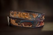ceinture gravée motifs tigre japonais